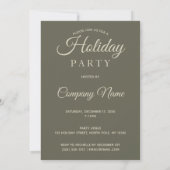 ウッドランド·アニマルズ·ダ企業のイヤモンド·ホリデー·パーティー 招待状 (裏面)