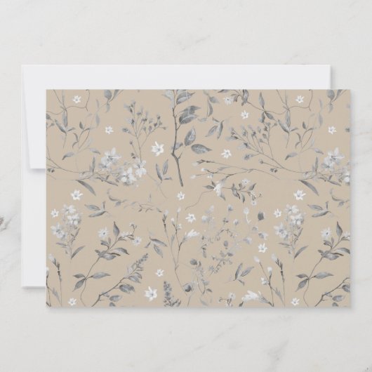 ウッドランド・アニマルズ・マッシュルーム1st誕生日の写真 招待状 (裏面)