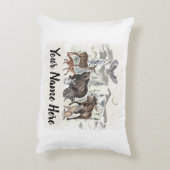 ウッドランド・アニマルパーソナライズされたズ アクセントクッション (裏面(縦))