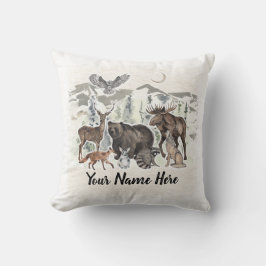 ウッドランド・アニマルパーソナライズされたズ クッション