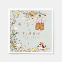 ウッドランド・アニマル素朴リー・ボーイ スタンダードカクテルナプキン