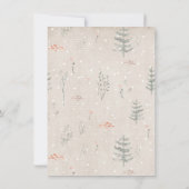 ウッドランド·オンダーランド誕生パーティー 招待状 (裏面)