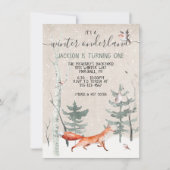 ウッドランド·オンダーランド誕生パーティー 招待状 (正面)