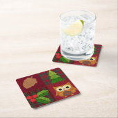 ウッドランド・クリスマス・コースター スクエアペーパーコースター (インサイチュ)