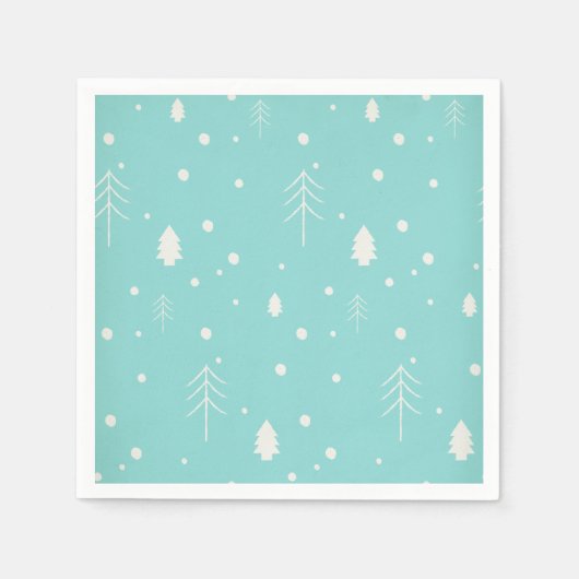 ウッドランド・クリスマス スタンダードカクテルナプキン (正面)