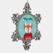 ウッドランド・クリスマス スノーフレークピューターオーナメント (左)