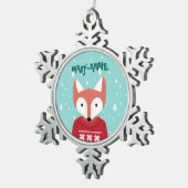 ウッドランド・クリスマス スノーフレークピューターオーナメント (右)