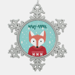 ウッドランド・クリスマス スノーフレークピューターオーナメント