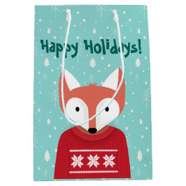 ウッドランド・クリスマス ミディアムペーパーバッグ