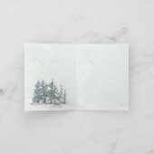 ウッドランド・クリスマス、動物の折り畳みグリーティングカード カード (内部)