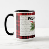 ウッドランド・クリスマス |赤い(鳥)ショウジョウコウカンチョウ マグカップ (左)