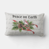 ウッドランド・クリスマス |赤い（鳥）ショウジョウコウカンチョウ ランバークッション (裏面)