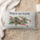 ウッドランド・クリスマス |赤い（鳥）ショウジョウコウカンチョウ ランバークッション (ブランケット)