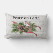 ウッドランド・クリスマス |赤い（鳥）ショウジョウコウカンチョウ ランバークッション (正面)