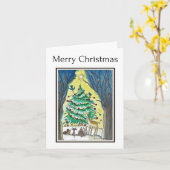 ウッドランド・クリーチャー・アート カード (黄色い花)