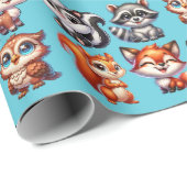 ウッドランド・クリーチャー・ボーイズベビーシャワー ラッピングペーパー (ロールコーナー)