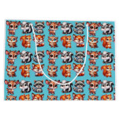 ウッドランド・クリーチャー・ボーイズベビーシャワー ラージペーパーバッグ (裏面)