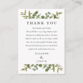 ウッドランド・グリーナリー結婚・ユーカリ プレイスカード (正面)