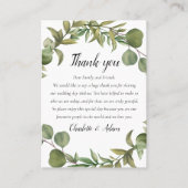 ウッドランド・グリーナリー結婚・ユーカリ プレイスカード (正面)