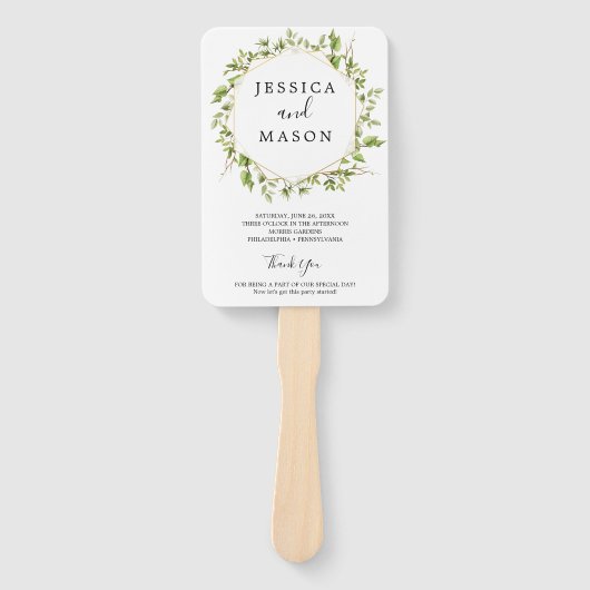 ウッドランド・グリーン結婚リーのファン計画 ハンドファン (正面)