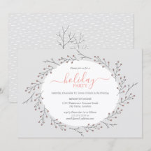 ウッドランド シンプル リース ホリデー パーティー