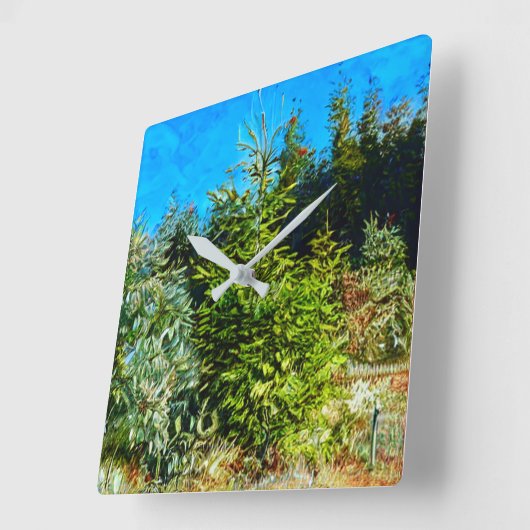ウッドランド スクエア壁時計 (傾斜)