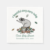 ウッドランド・ストーリーブックビューティフル・ストーリー赤ちゃんシャワー スタンダードカクテルナプキン (正面)