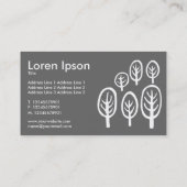 ウッドランド – ダークグリーンの琥珀 名刺 (裏面)