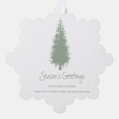 ウッドランド・ツリーズ・クリスマス オーナメントカード (正面)
