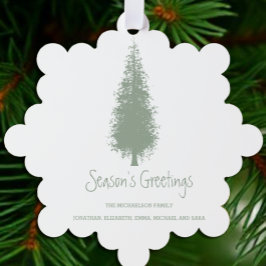 ウッドランド・ツリーズ・クリスマス オーナメントカード