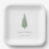 ウッドランド・ツリーズ・クリスマス ペーパープレート (正面)
