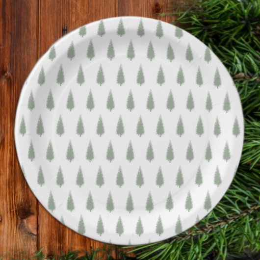 ウッドランド・ツリーズ・クリスマス ペーパープレート