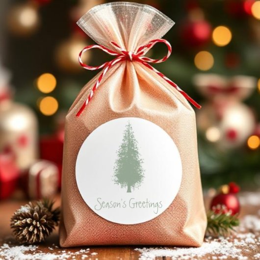 ウッドランド・ツリーズ・クリスマス ラウンドシール