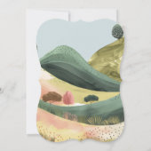 ウッドランド テーマ ニュートラル ベビーシャワー 招待状 (裏面)