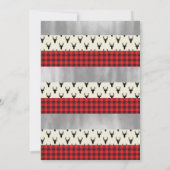 ウッドランド デア ベイビー シャワーのご招待（仮のホイル箔仕上げ） 招待状 (裏面)