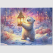 ウッドランド・デコパージュの魔法のホッキョクグマ&ランタン 薄葉紙 (正面)