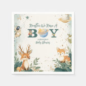 ウッドランド・ヒューストン我々はボーイアウター・スペースを持っている スタンダードカクテルナプキン (正面)