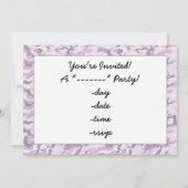 ウッドランド ピンク/パープル カモフラージュ ハート on カモ 招待状 (裏面)