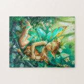 ウッドランド・フェアリーと好奇心に満ちた子鹿 ジグソーパズル (横)