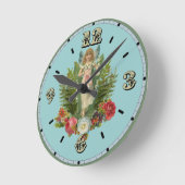 ウッドランド・フェアリー ラウンド壁時計 (傾斜)