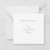 ウッドランド・フォックスのクリスマス・ノートカード ノートカード (裏面)