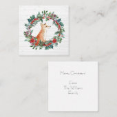 ウッドランド・フォックスのクリスマス・ノートカード ノートカード (正面/裏面)