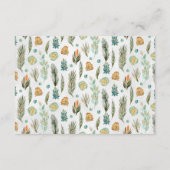 ウッドランド・フォックス・ベイビーシャワーのアドバイスカード エンクロージャーカード (裏面)