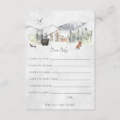 ウッドランド・フォレストのベイビーアドバイスカード | 願い エンクロージャーカード (正面)