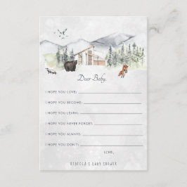 ウッドランド・フォレストのベイビーアドバイスカード | 願い エンクロージャーカード