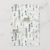 ウッドランド・フォレストのベイビーアドバイスカード | 願い エンクロージャーカード (裏面)