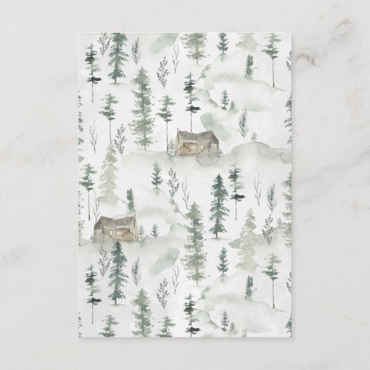 ウッドランド・フォレストのベイビーアドバイスカード | 願い エンクロージャーカード (裏面)