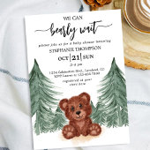 ウッドランド・フォレストの赤ちゃんシャワーを待つことができる 招待状