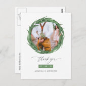 ウッドランド・フォレストグリーン結婚リーありがとうございました ポストカード (正面/裏面)