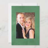 ウッドランド・フォレストグリーン結婚リーの写真 招待状 (裏面)